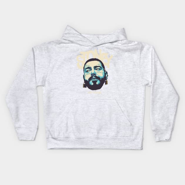 Post Malone Kids Hoodie by bikonatics